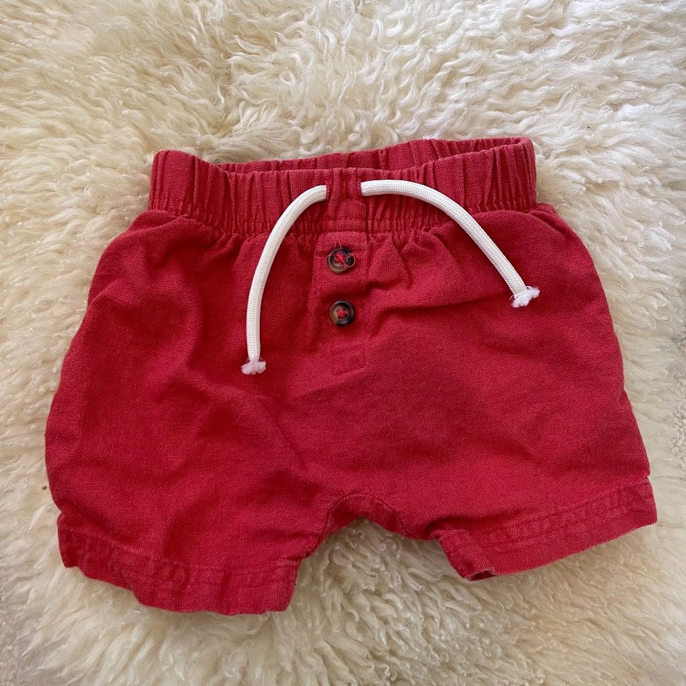 Red shorts 6 mos